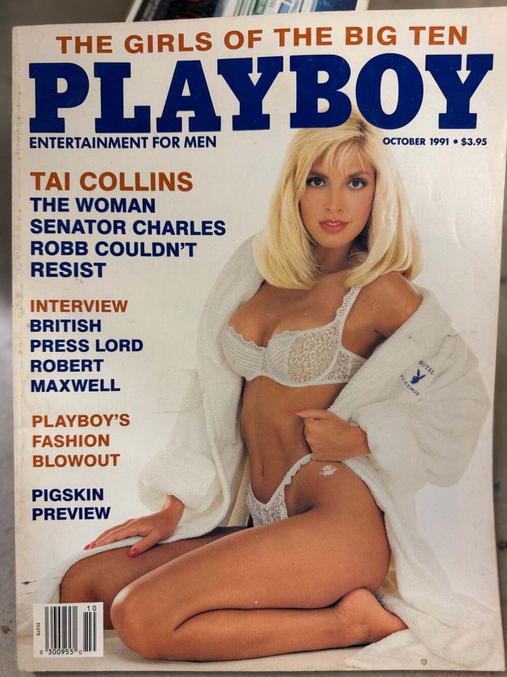 Playboy Magazine October 1991 Tai Collins Cover Girls of the Big Ten